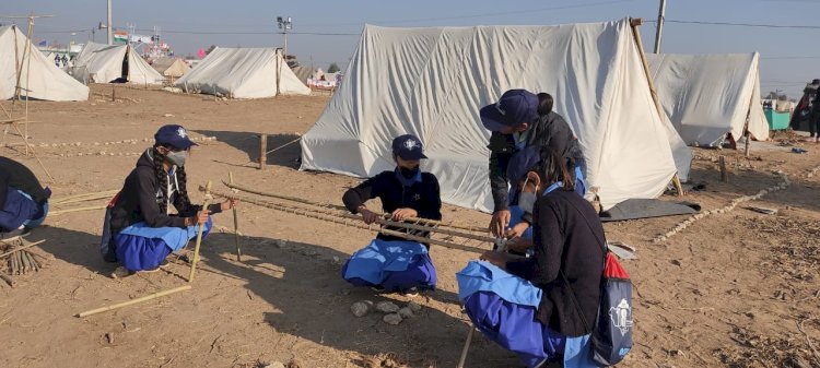 राष्ट्रीय जम्बूरी में जींद की गाइड लड़कियों का शानदार प्रदर्शन 